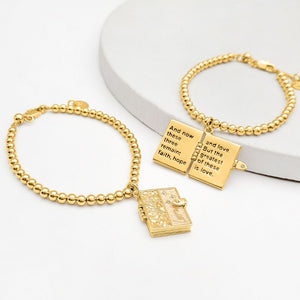 Secret Scriptures Bracelet: Love - Gold